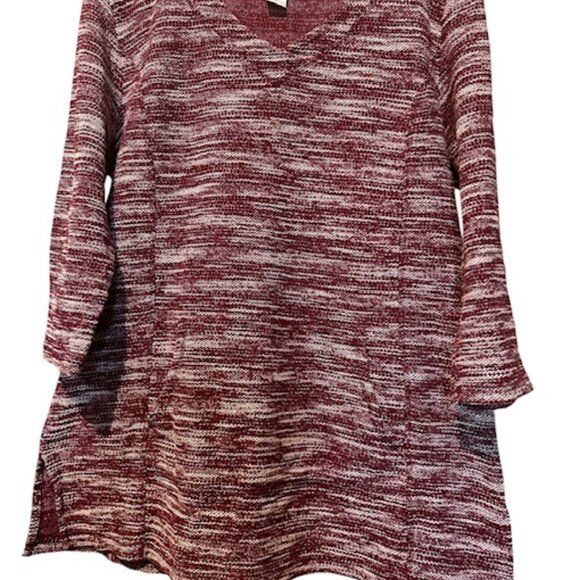 Liz Claiborne Weekend Pullover Shirt-Size XL-3/4 Length Sleeves-V-neck-2 Pockets - Picture 2 of 7
